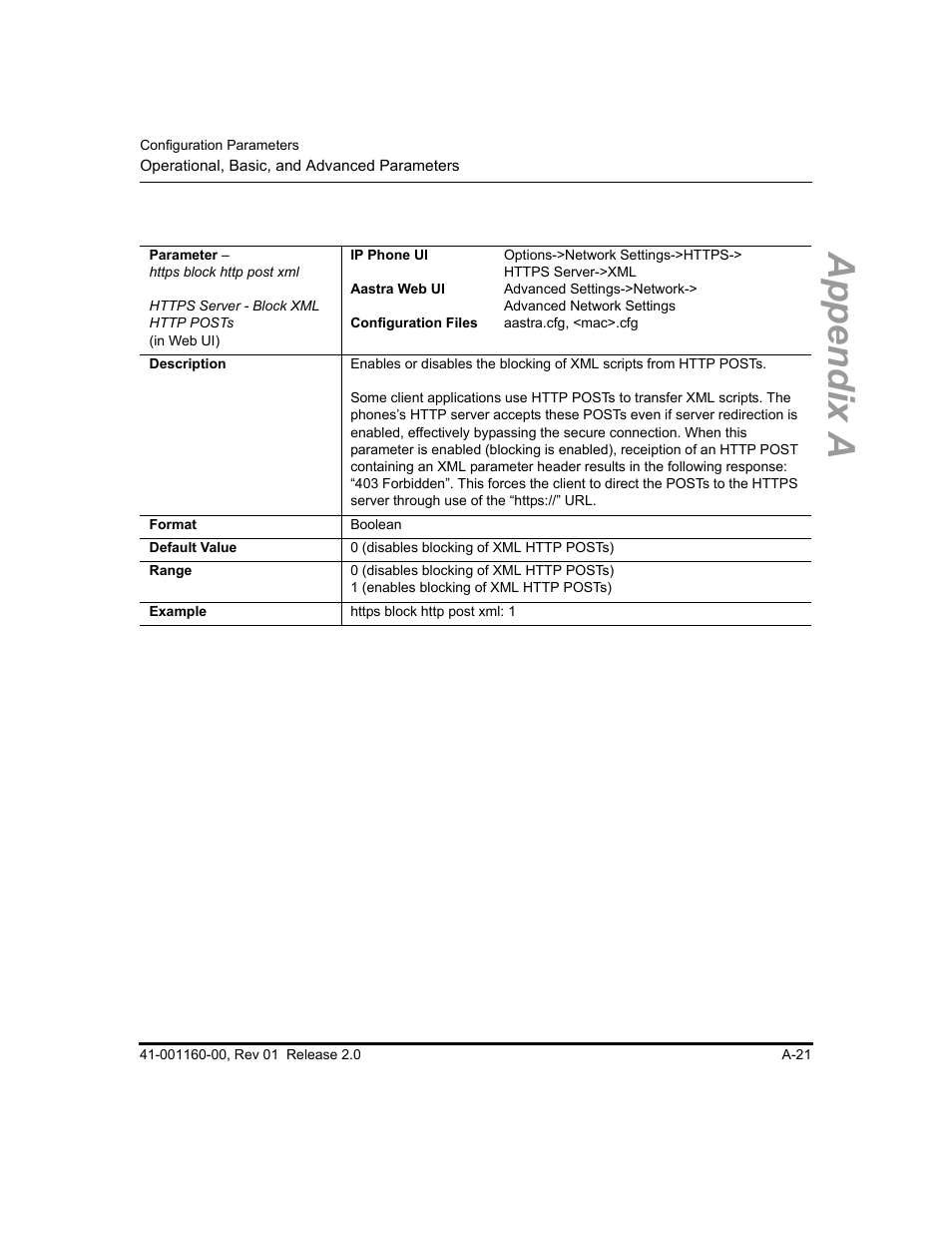 Appendix a | Aastra Telecom SISIP 57I CT User Manual | Page 363 / 602