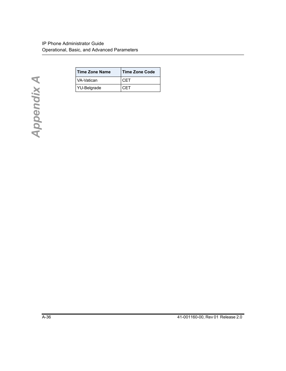 Appendix a | Aastra Telecom SISIP 57I CT User Manual | Page 378 / 602