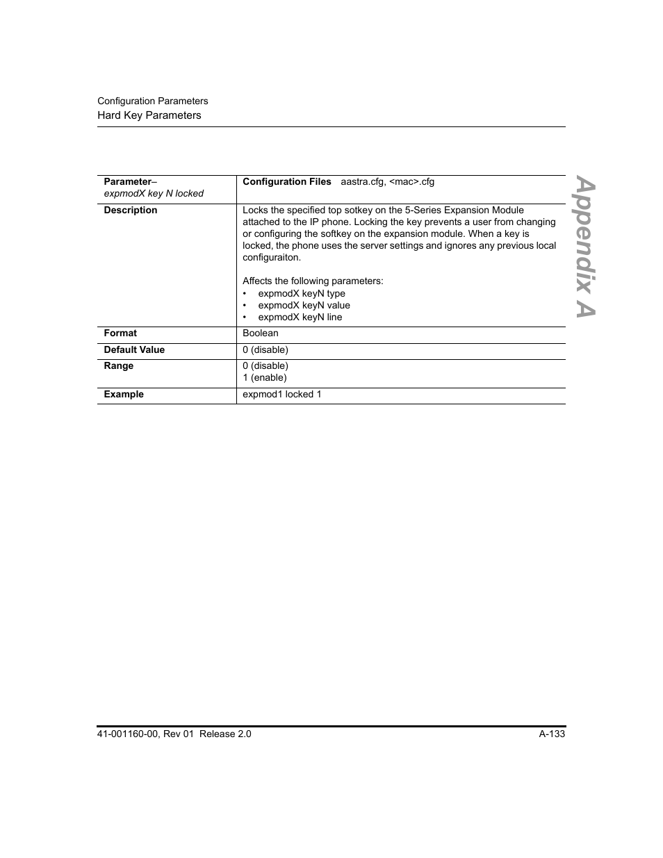 Appendix a | Aastra Telecom SISIP 57I CT User Manual | Page 475 / 602