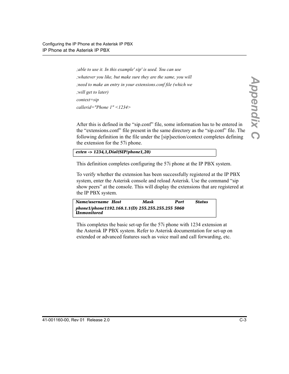 Appendix c | Aastra Telecom SISIP 57I CT User Manual | Page 489 / 602