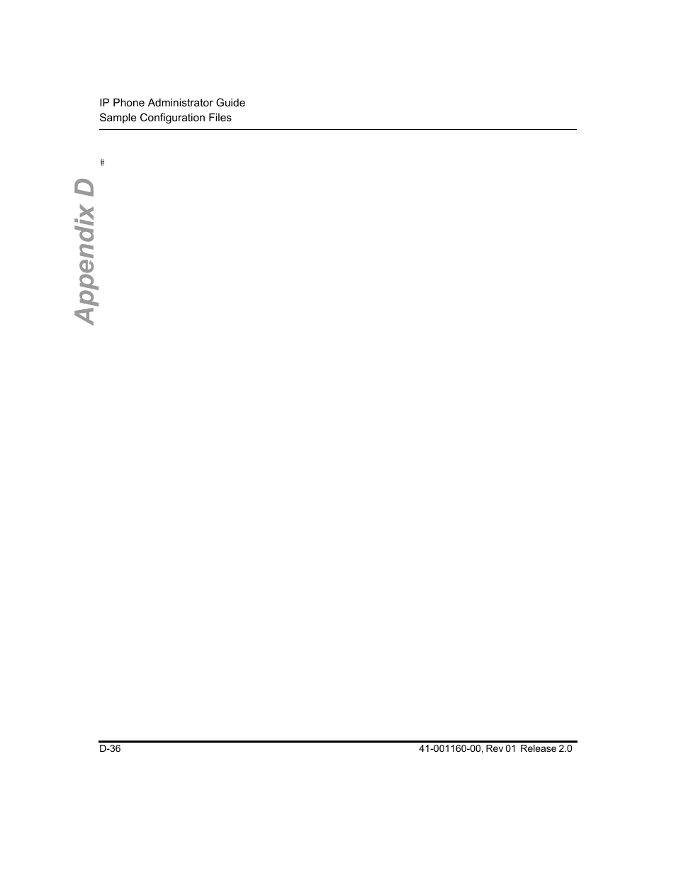 Appendix d | Aastra Telecom SISIP 57I CT User Manual | Page 526 / 602