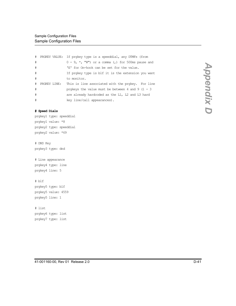 Appendix d | Aastra Telecom SISIP 57I CT User Manual | Page 531 / 602