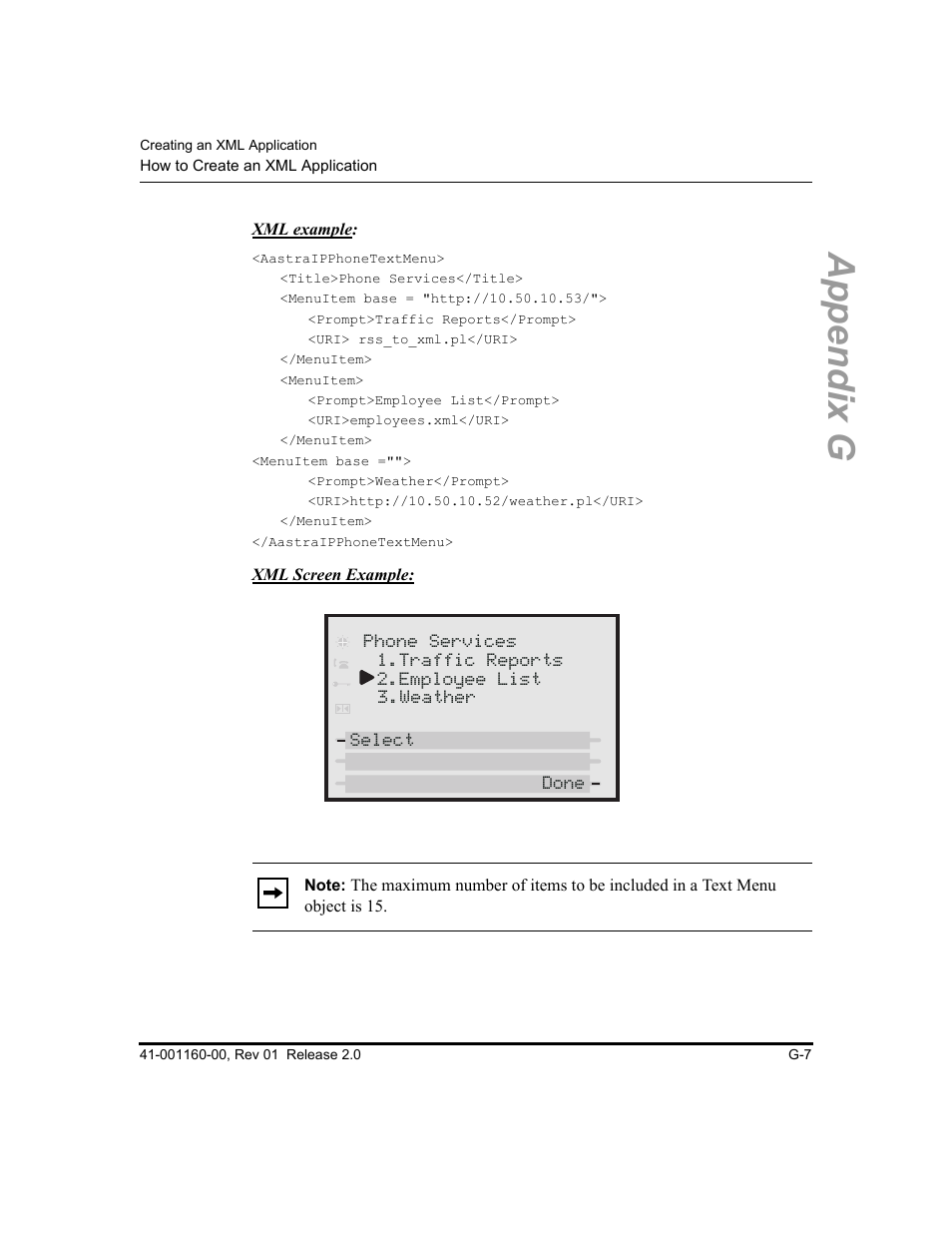 Appendix g | Aastra Telecom SISIP 57I CT User Manual | Page 547 / 602