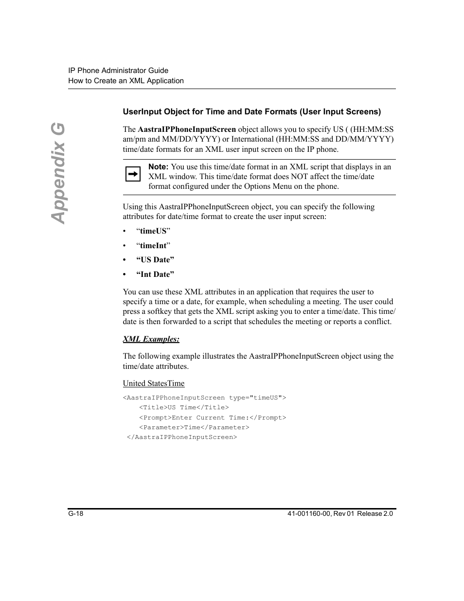 Appendix g | Aastra Telecom SISIP 57I CT User Manual | Page 558 / 602