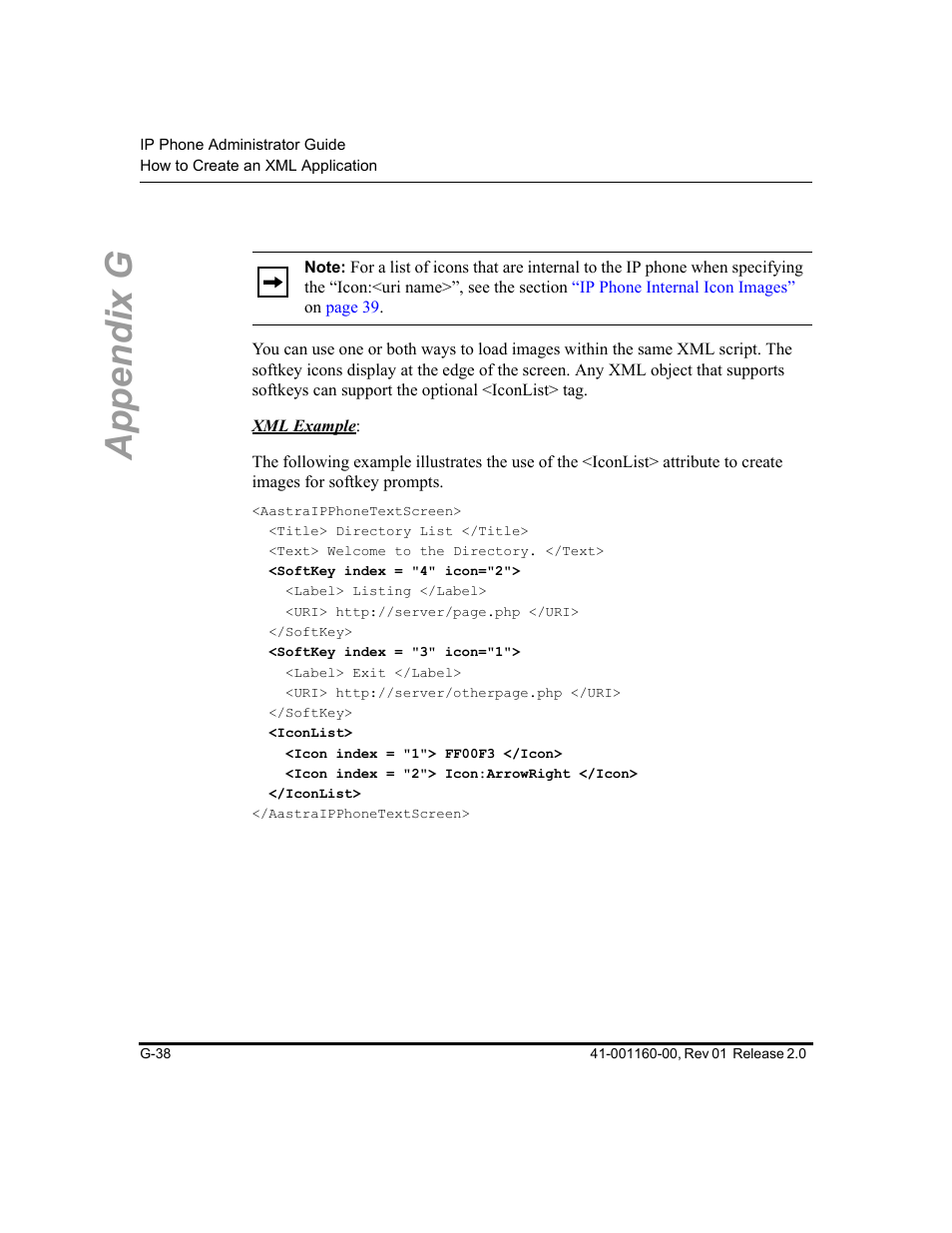 Appendix g | Aastra Telecom SISIP 57I CT User Manual | Page 578 / 602