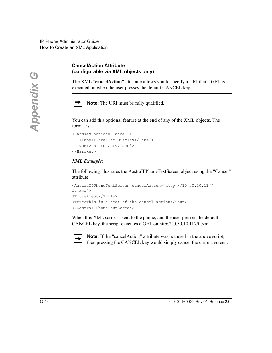 Appendix g | Aastra Telecom SISIP 57I CT User Manual | Page 584 / 602