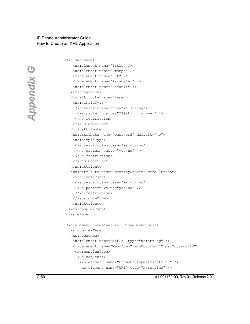 Appendix g | Aastra Telecom SISIP 57I CT User Manual | Page 590 / 602