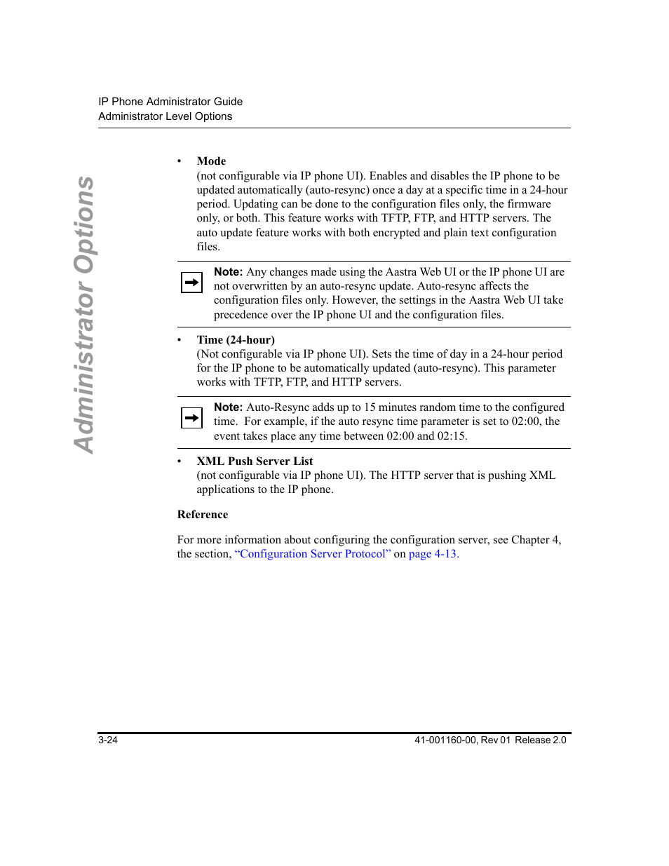 Administrator options | Aastra Telecom SISIP 57I CT User Manual | Page 64 / 602