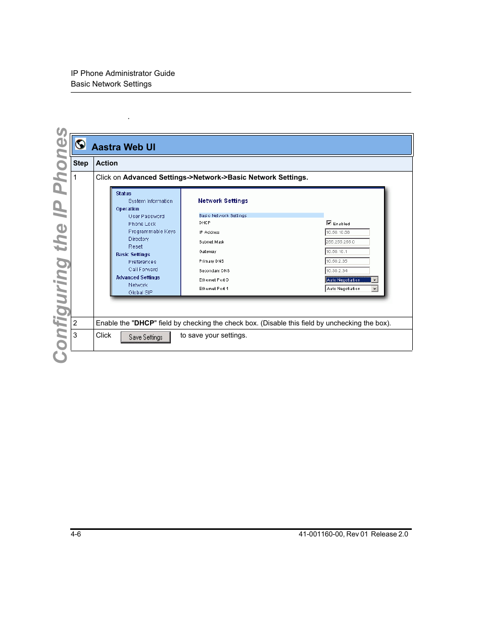 Configuring the ip phones | Aastra Telecom SISIP 57I CT User Manual | Page 72 / 602