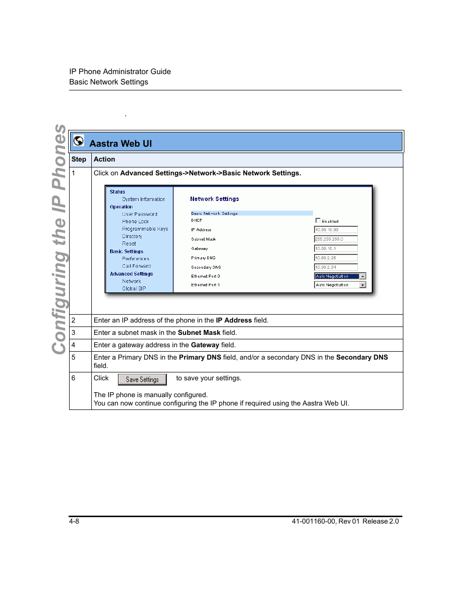 Configuring the ip phones | Aastra Telecom SISIP 57I CT User Manual | Page 74 / 602