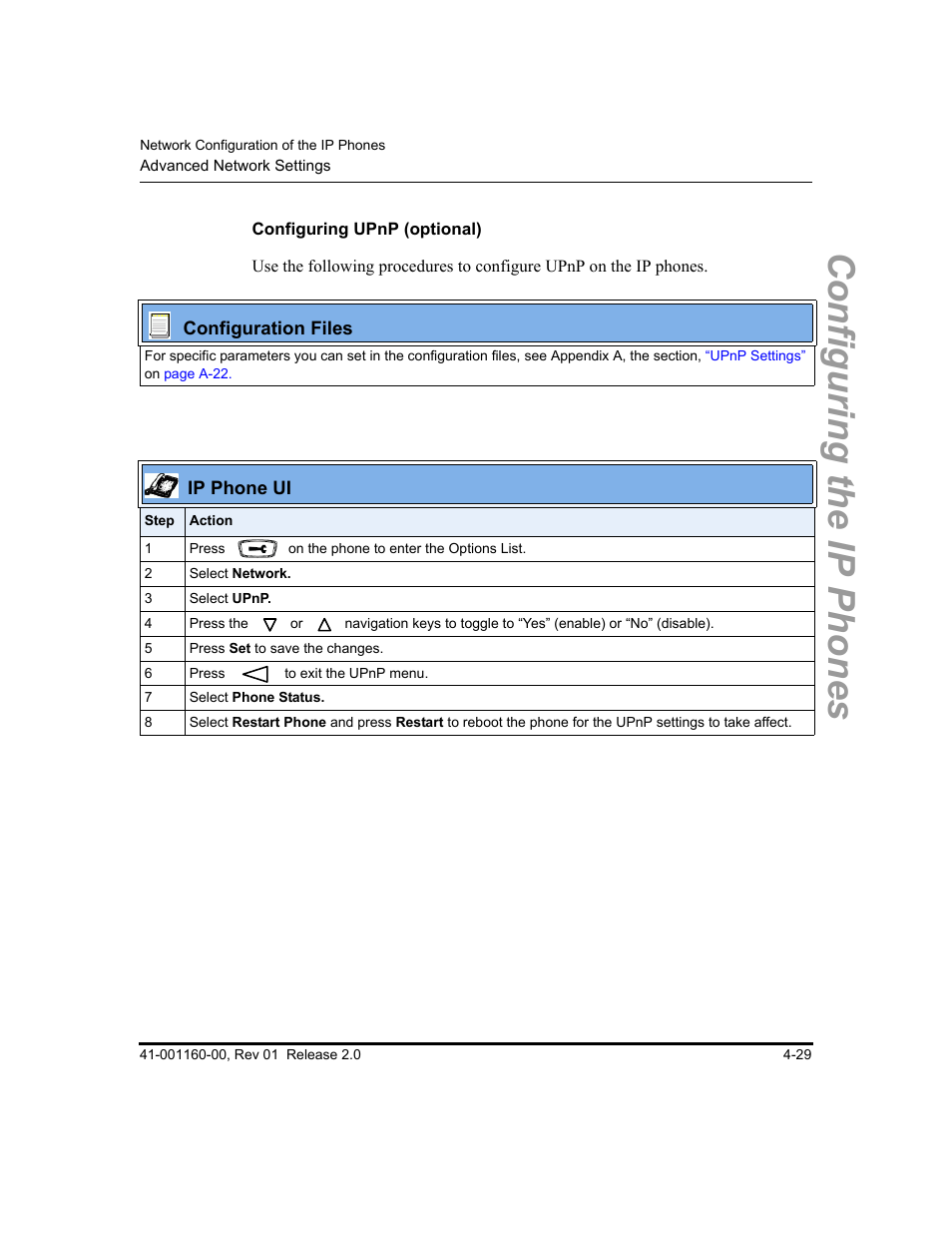 Configuring upnp (optional), Configuring the ip phones | Aastra Telecom SISIP 57I CT User Manual | Page 95 / 602