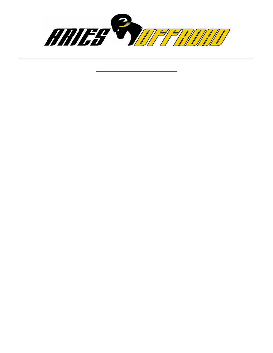 Aries Automotive 203012-2 User Manual | 2 pages