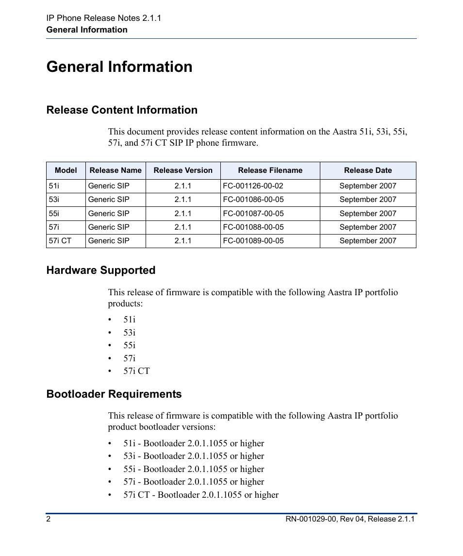 Aastra Telecom 57I CT User Manual | Page 6 / 40
