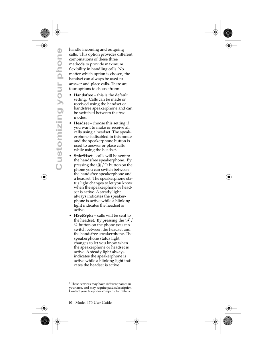 Customizing your phone | Aastra Telecom 470 User Manual | Page 12 / 27
