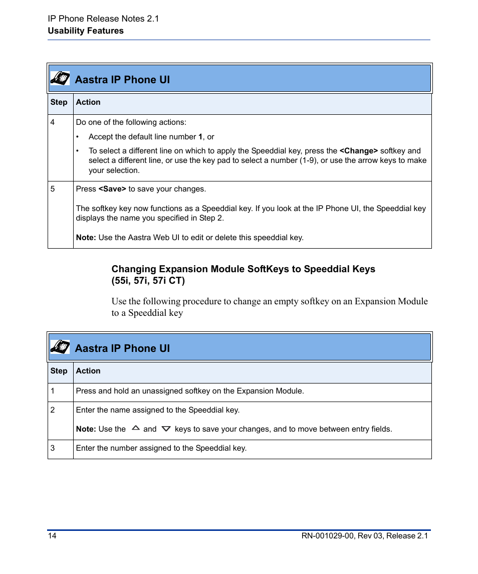 Aastra ip phone ui | Aastra Telecom 53I User Manual | Page 20 / 124