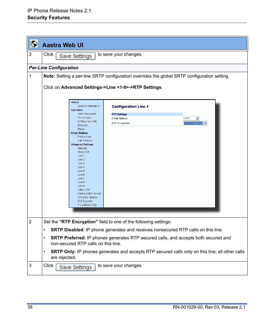 Aastra web ui | Aastra Telecom 53I User Manual | Page 44 / 124