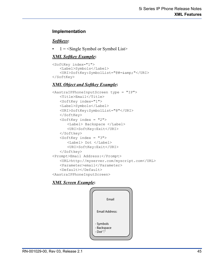 Implementation | Aastra Telecom 53I User Manual | Page 51 / 124