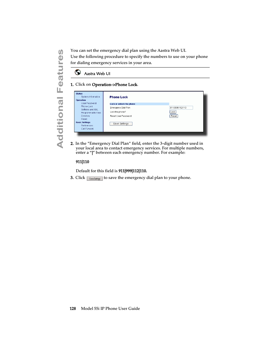 Additional features | Aastra Telecom 55i IP Phone User Manual | Page 134 / 152