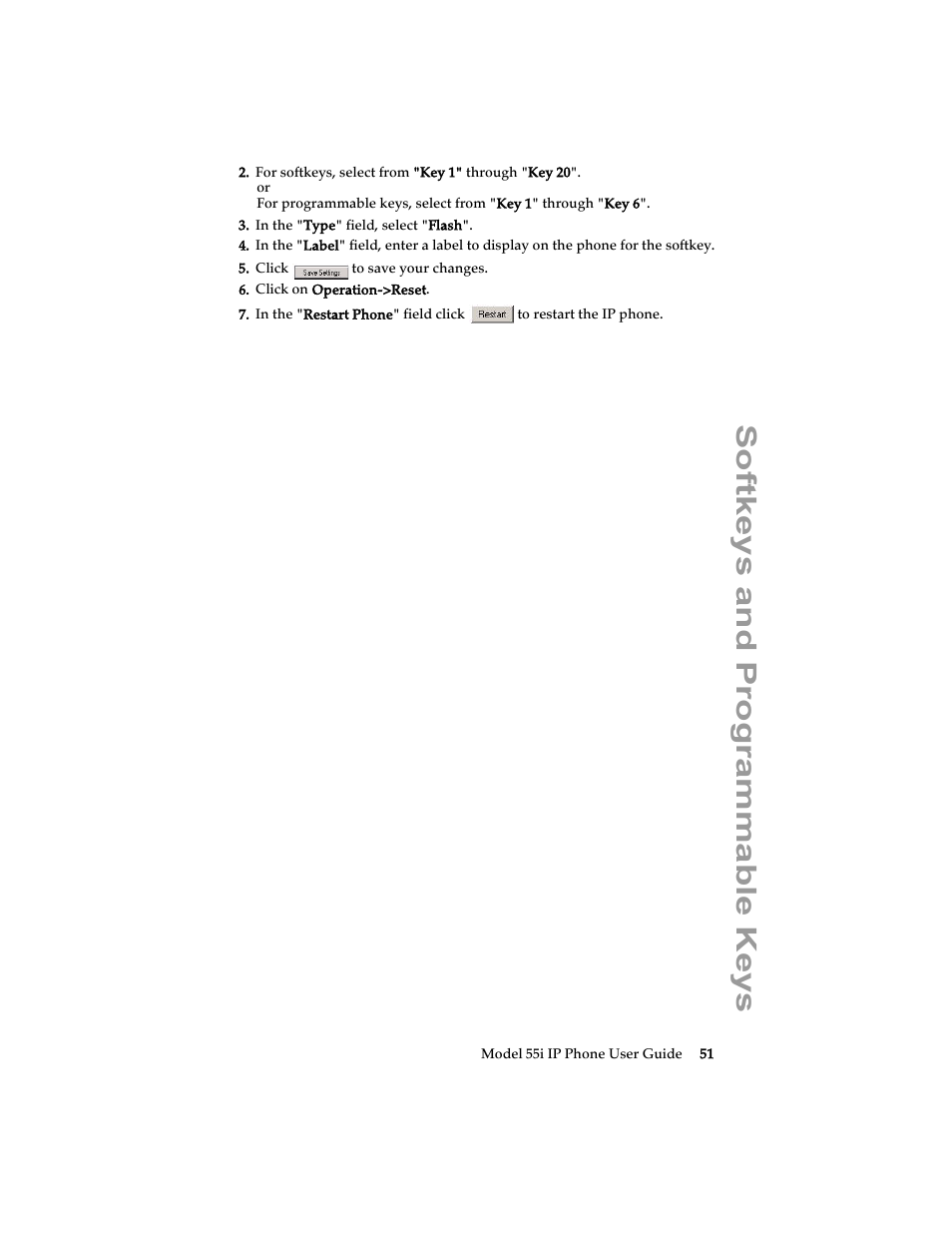 Softkeys and programmable keys | Aastra Telecom 55i IP Phone User Manual | Page 57 / 152