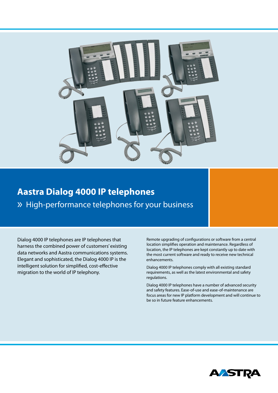 Aastra Telecom Dialog 4000 User Manual | 4 pages