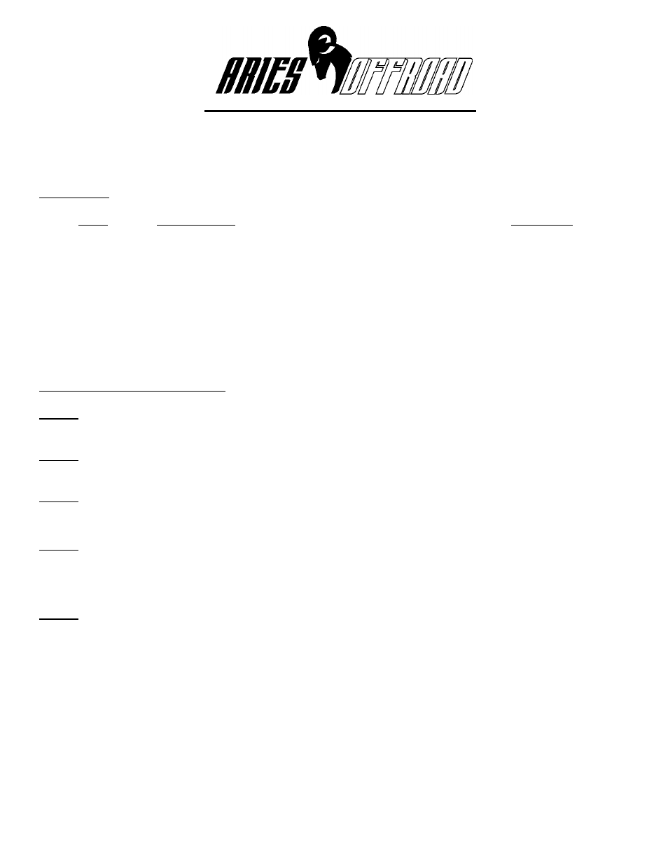 Aries Automotive 202003-2 User Manual | 2 pages