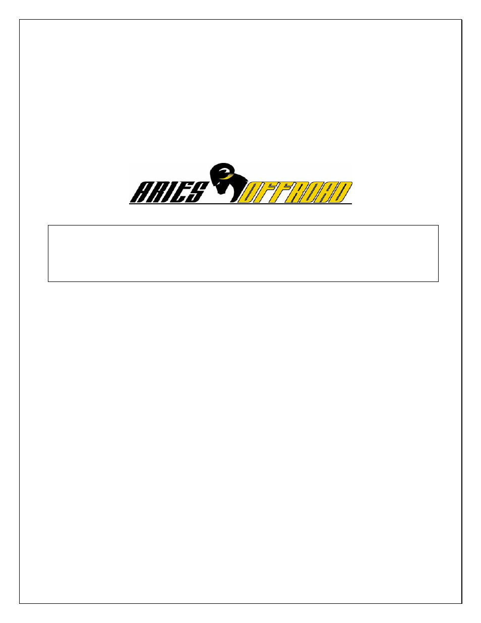 Aries Automotive TB 235017 User Manual | 4 pages