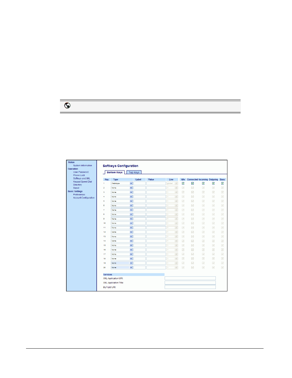 Sprecode key, Configuring a sprecode key, Line keys and softkeys | Aastra Telecom 6757I User Manual | Page 118 / 276