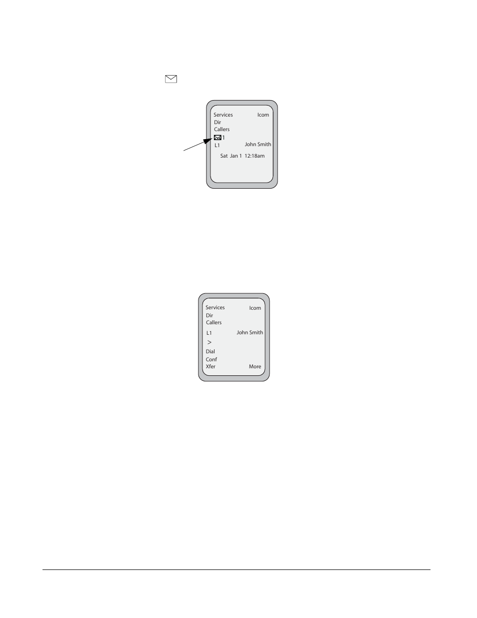 Idle screen with voicemail messages, Screen display after picking up the handset, Getting started | Aastra Telecom 6757I User Manual | Page 18 / 276