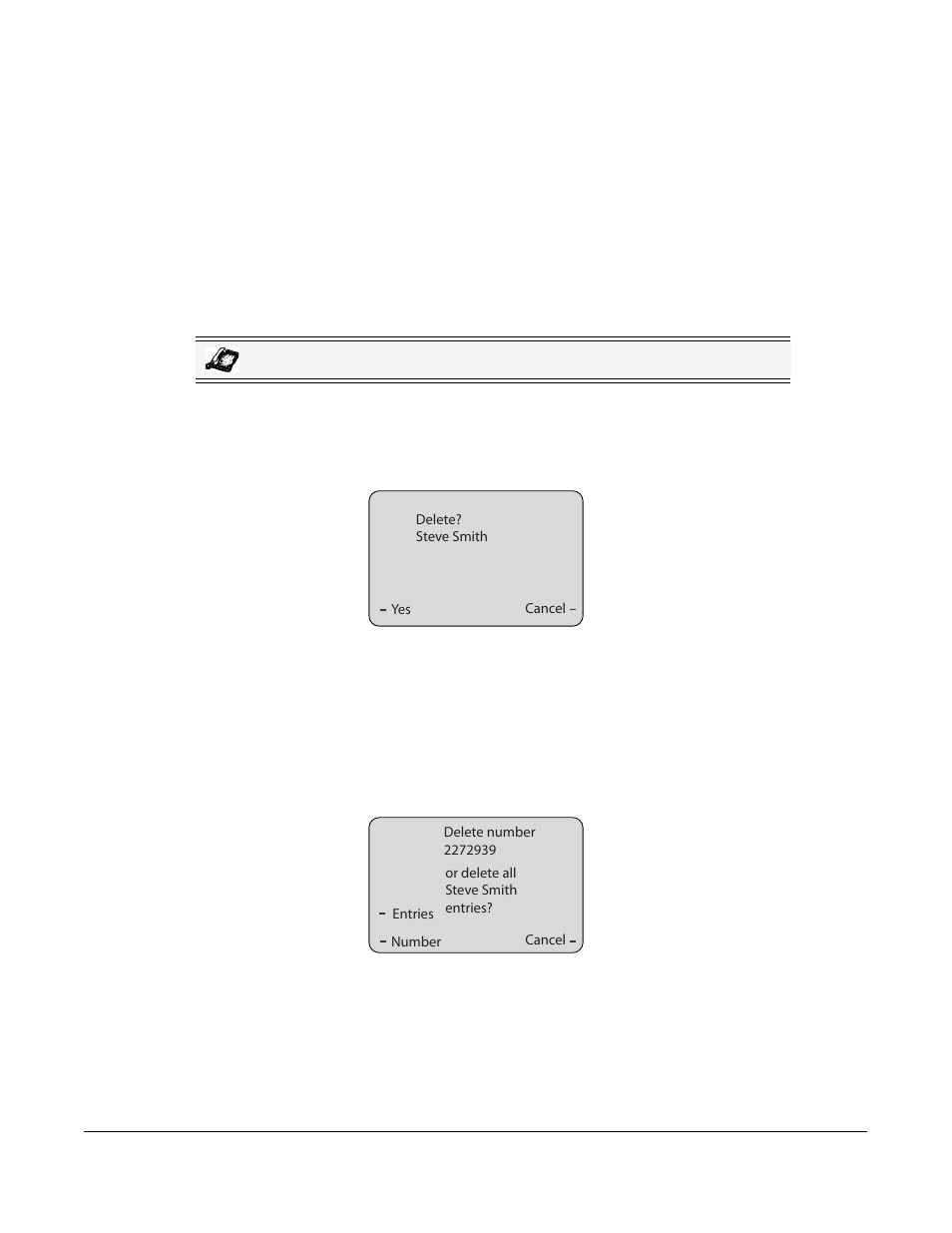 Deleting entries from the directory list, Managing calls | Aastra Telecom 6757I User Manual | Page 185 / 276