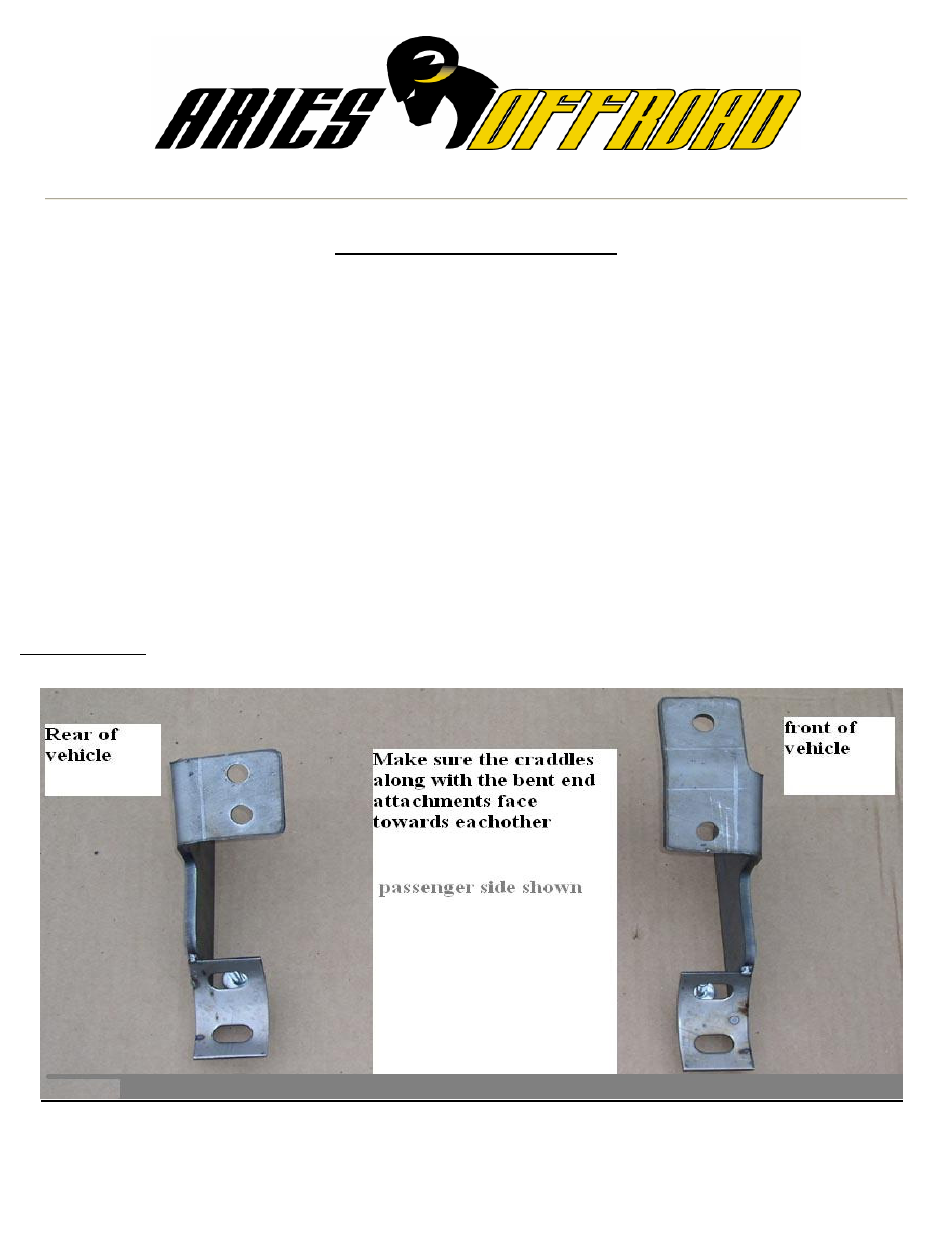 Aries Automotive S222008-2 User Manual | 1 page