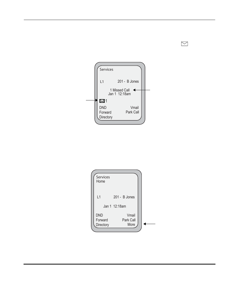 Idle state screen with voicemail messages, Idle state screen with voicemail messages -11 | Aastra Telecom Pro 160 User Manual | Page 31 / 230