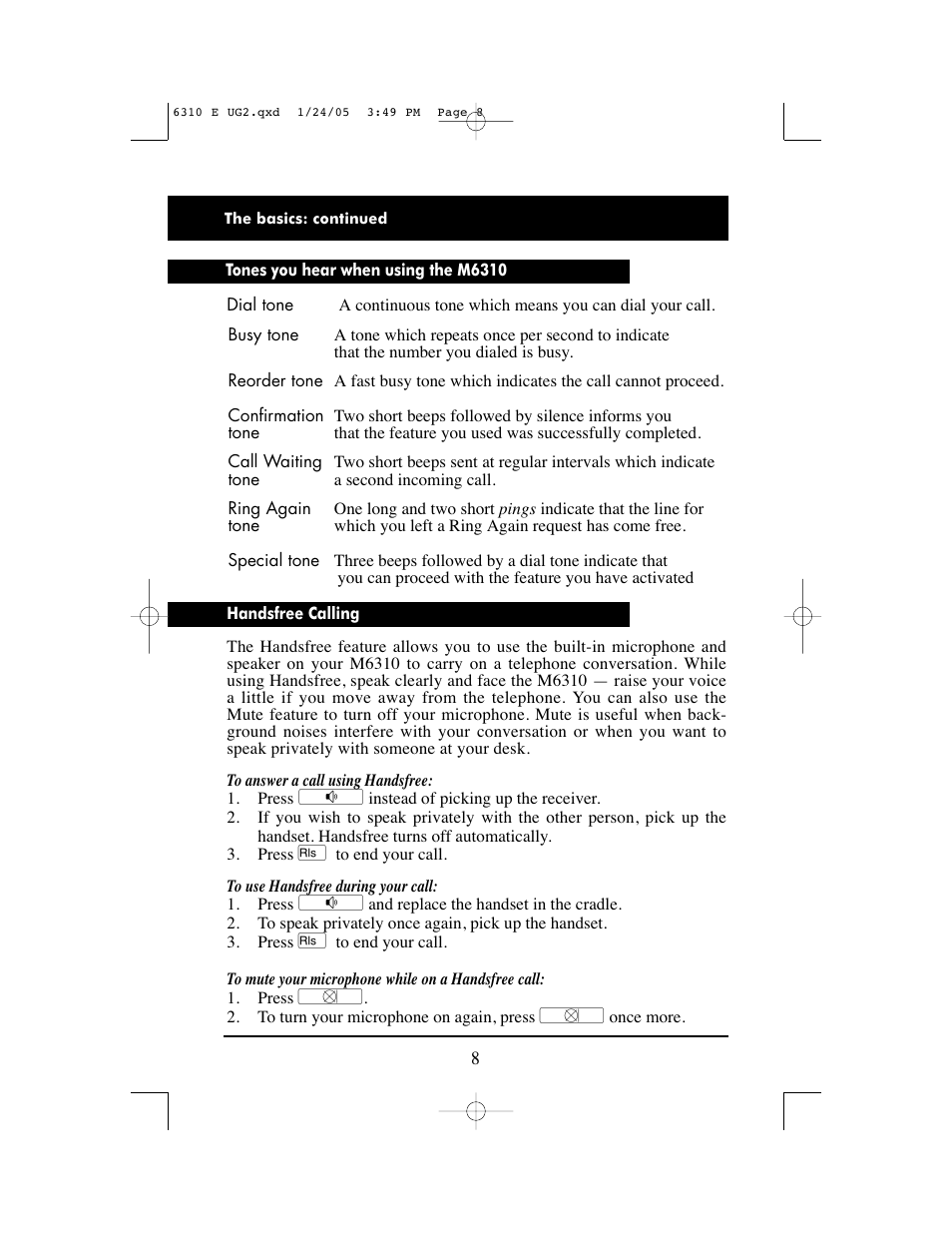 Aastra Telecom M6310 User Manual | Page 10 / 32