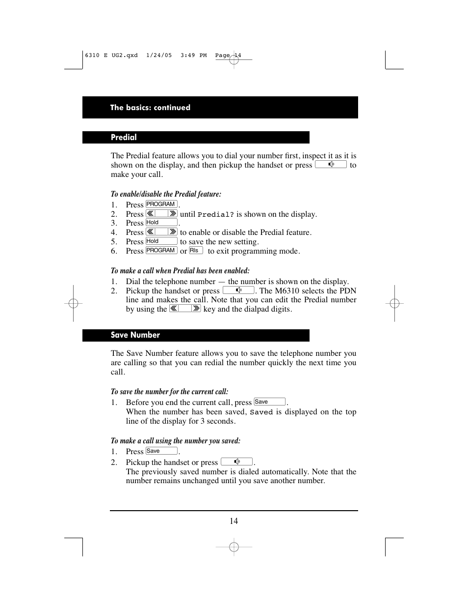 Aastra Telecom M6310 User Manual | Page 16 / 32