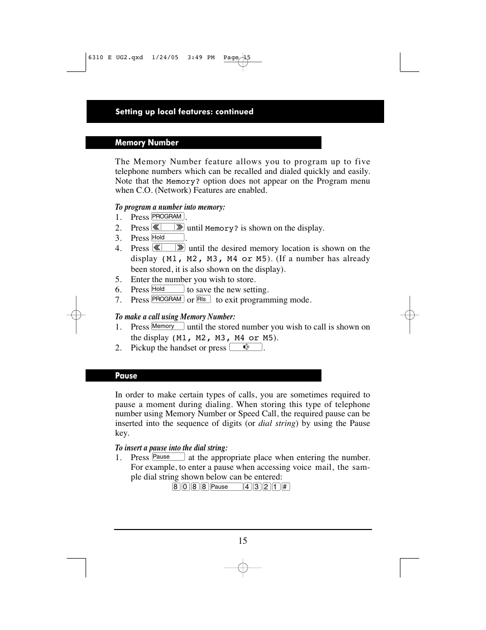 Aastra Telecom M6310 User Manual | Page 17 / 32