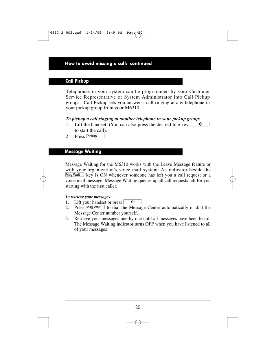Aastra Telecom M6310 User Manual | Page 22 / 32