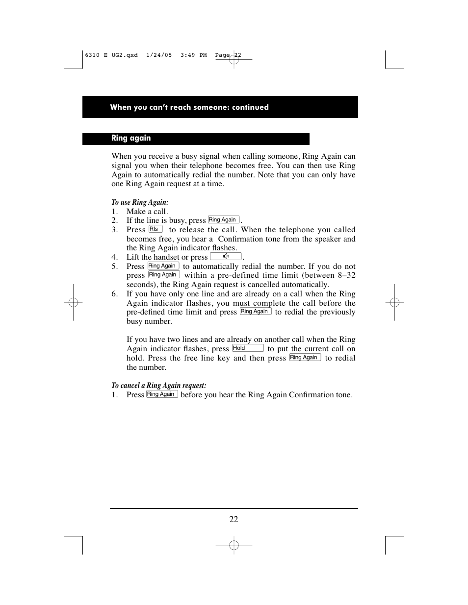Aastra Telecom M6310 User Manual | Page 24 / 32