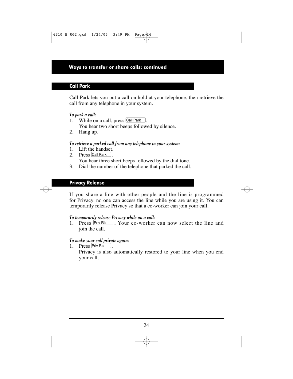 Aastra Telecom M6310 User Manual | Page 26 / 32