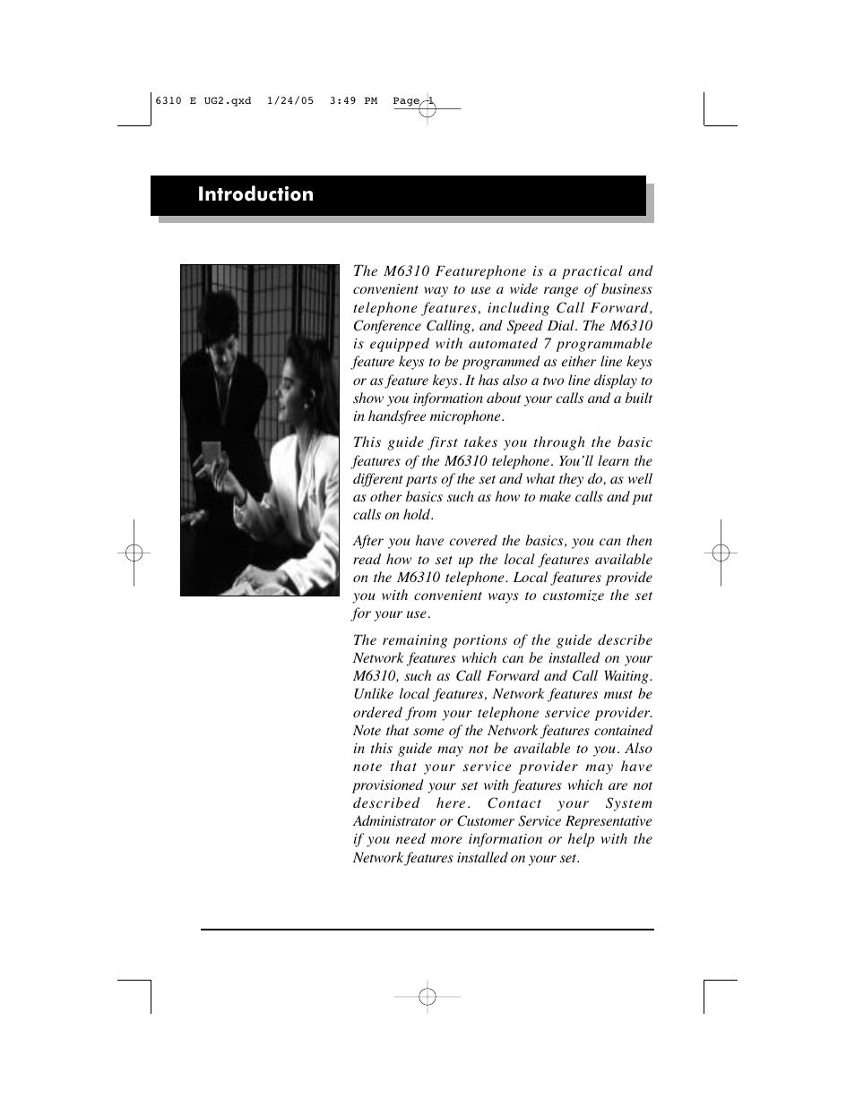 Introduction | Aastra Telecom M6310 User Manual | Page 3 / 32