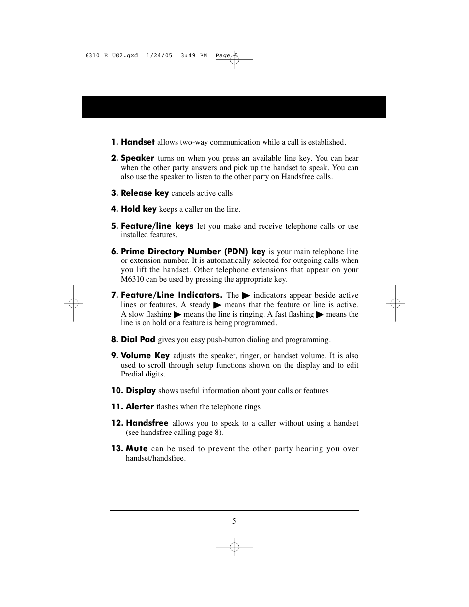 Aastra Telecom M6310 User Manual | Page 7 / 32