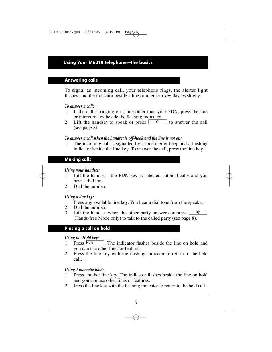 Aastra Telecom M6310 User Manual | Page 8 / 32