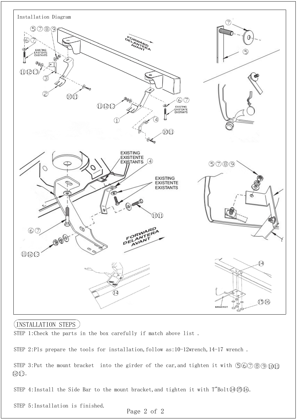 Aries Automotive 4491 User Manual | Page 2 / 2