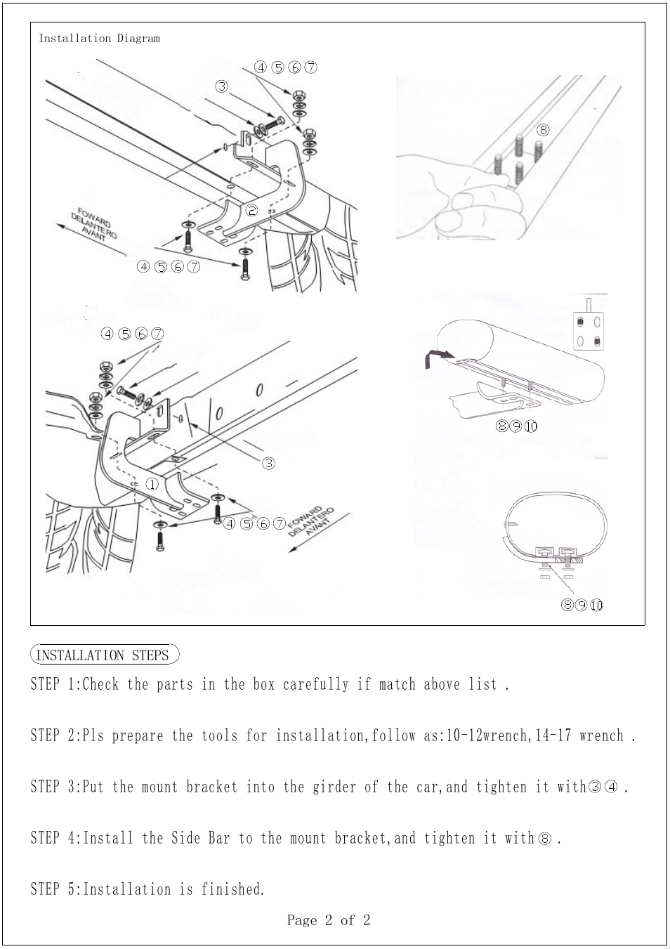 Aries Automotive 4503 User Manual | Page 2 / 2