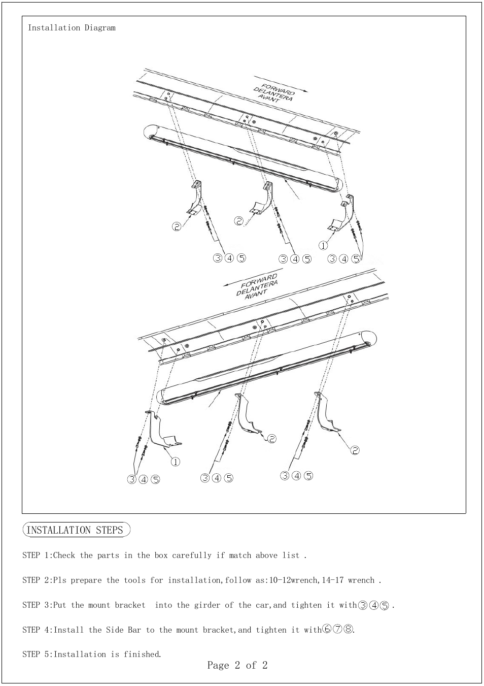 Aries Automotive 4521 User Manual | Page 2 / 2
