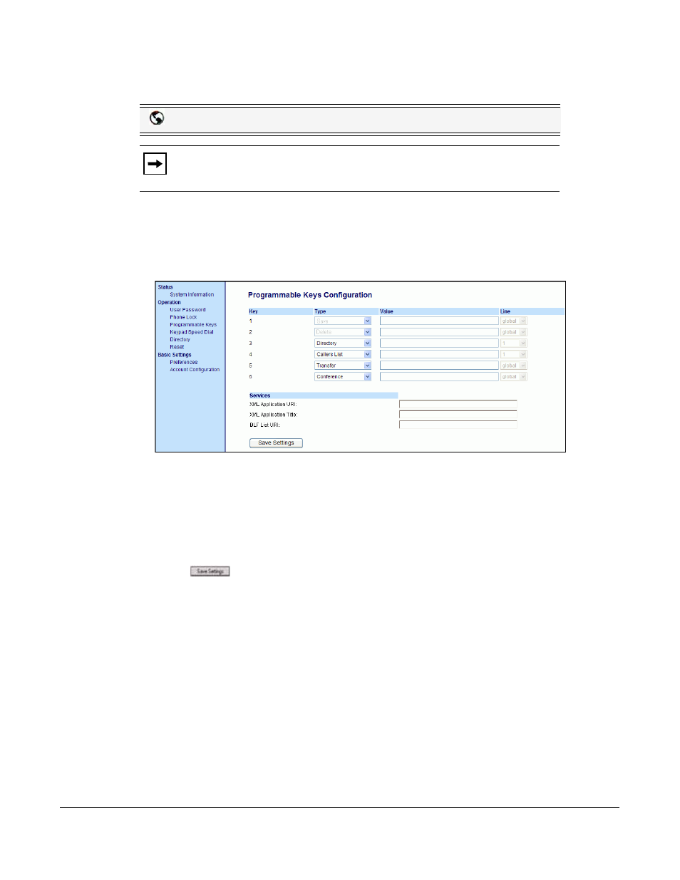 Deleting a key, Line keys and programmable keys | Aastra Telecom 6753I User Manual | Page 117 / 226
