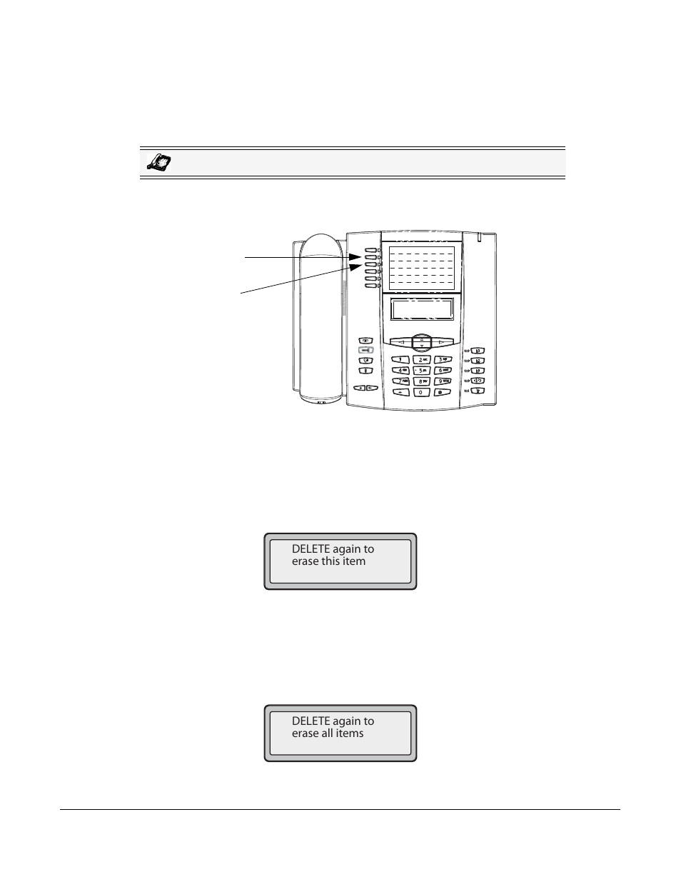 Delete an entry from the directory list, Managing calls | Aastra Telecom 6753I User Manual | Page 137 / 226