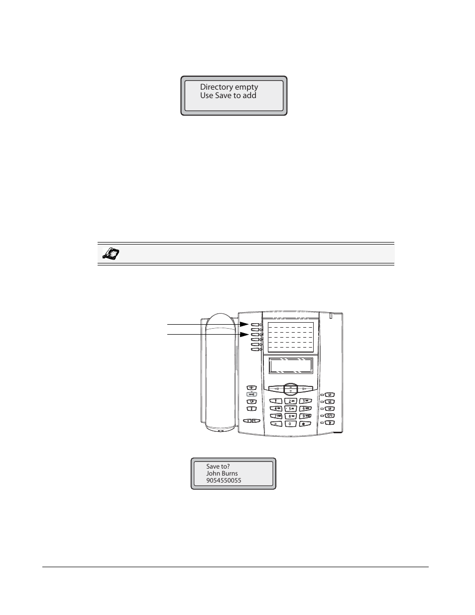 Save an entry to the directory list, Saving from the display, Managing calls | Aastra Telecom 6753I User Manual | Page 138 / 226