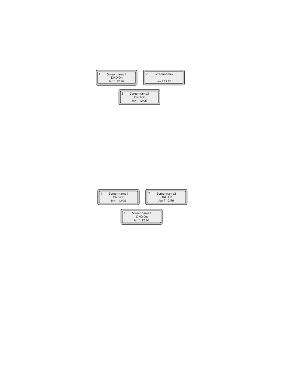 Dnd in account mode, Dnd in phone mode (default), Managing calls | Aastra Telecom 6753I User Manual | Page 152 / 226