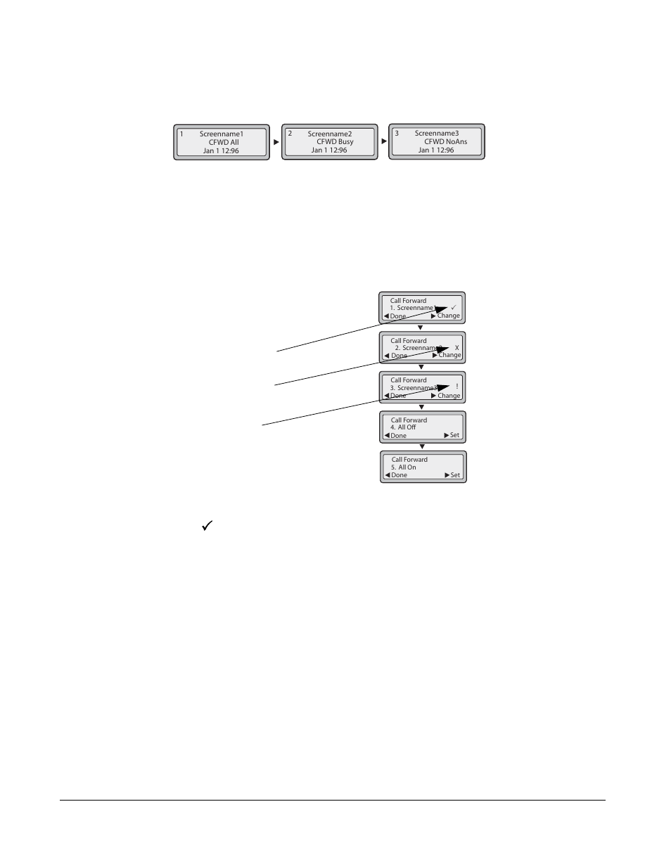 Cfwd in custom mode, Managing calls | Aastra Telecom 6753I User Manual | Page 164 / 226