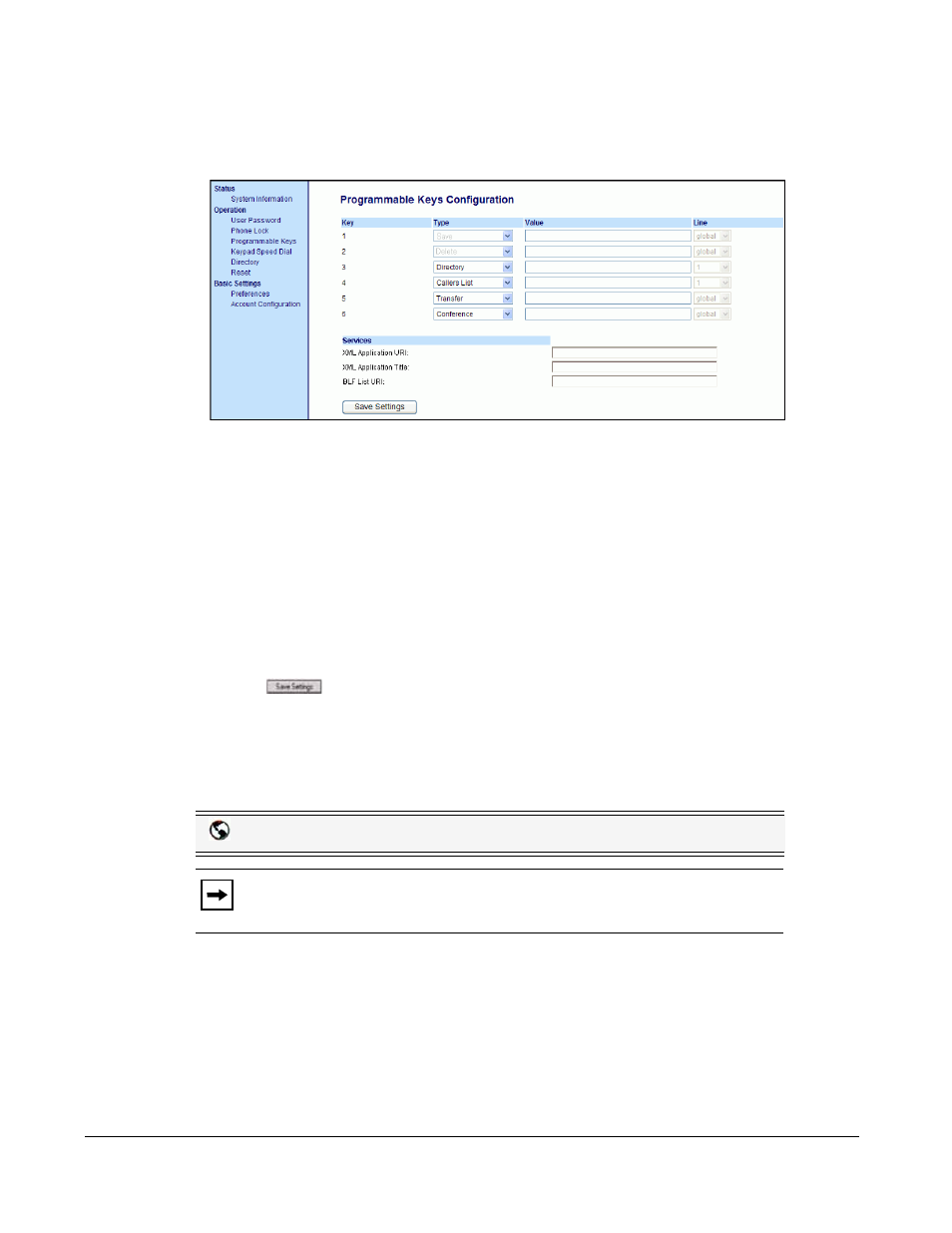 Line keys and programmable keys | Aastra Telecom 6753I User Manual | Page 82 / 226