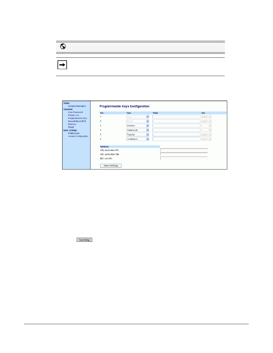 Configuring a blf/xfer key, Line keys and programmable keys | Aastra Telecom 6753I User Manual | Page 95 / 226